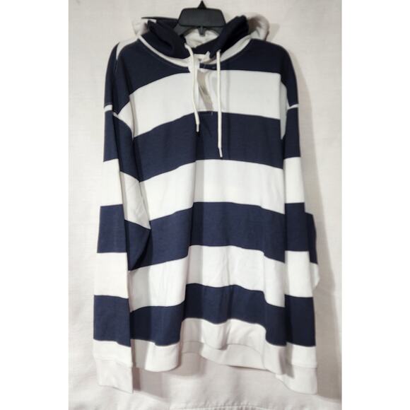 Levi's blue and white thermal Rugby hoodie men size XXL - Picture 2 of 8